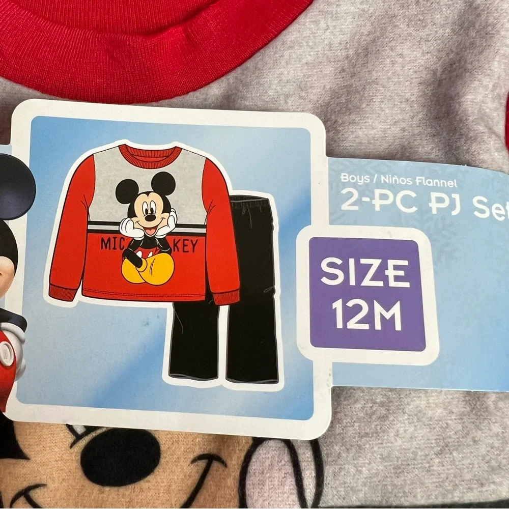 Disney Junior Mickey Mouse Two Piece Pajama Pants, size 12 Months, NWT